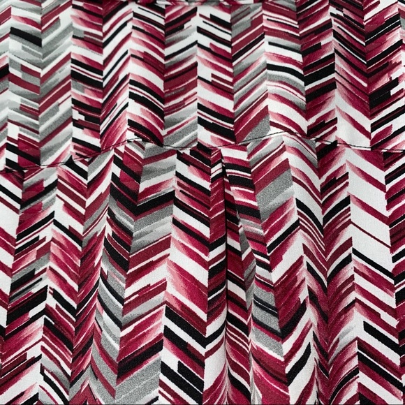 Herringbone Business Casual Button Up Pink Blouse - Picture 2 of 6